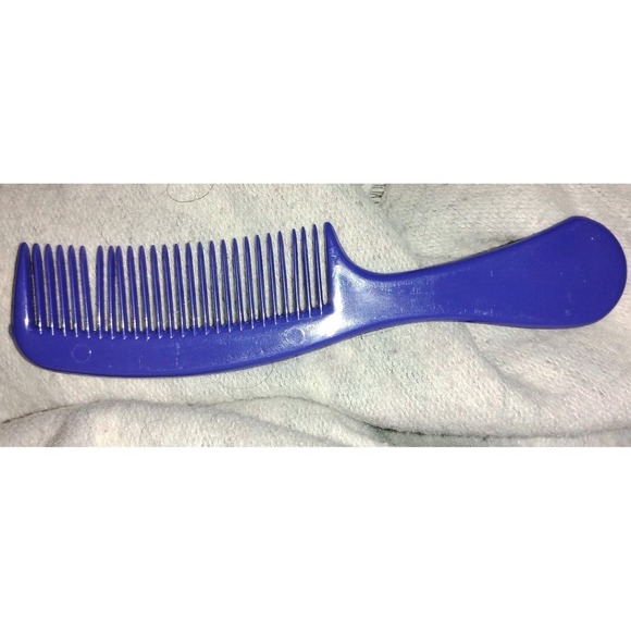 Vintage GOODY Pocket Hip‎ Comb w/ Handle Dark Blue 6 1/2"  RETRO Groovy USA - Picture 2 of 3
